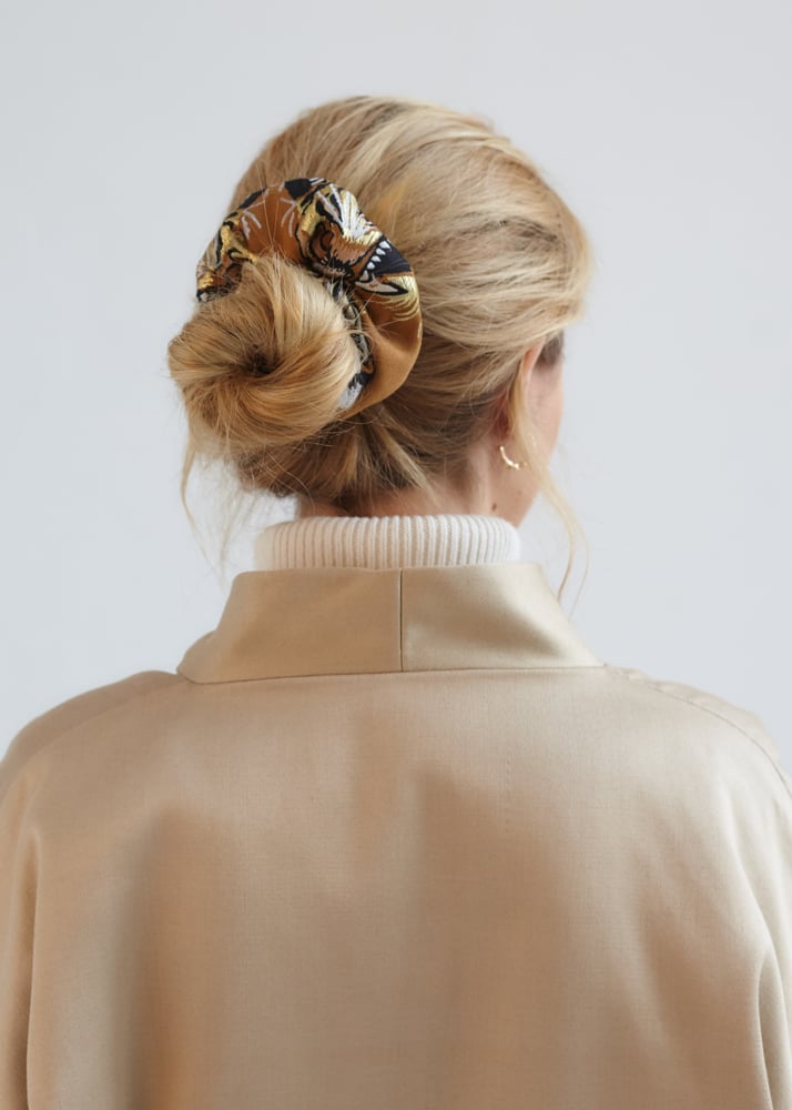 Image of OY A Donation Scrunchie Tiger