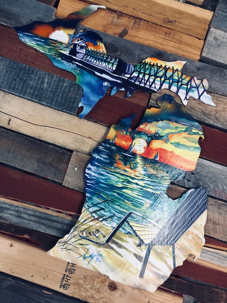 Image of Michigan Lake Love ( Hand painted Reproduction)