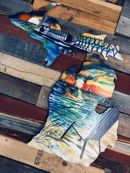 Image of Michigan Lake Love ( Hand painted Reproduction)