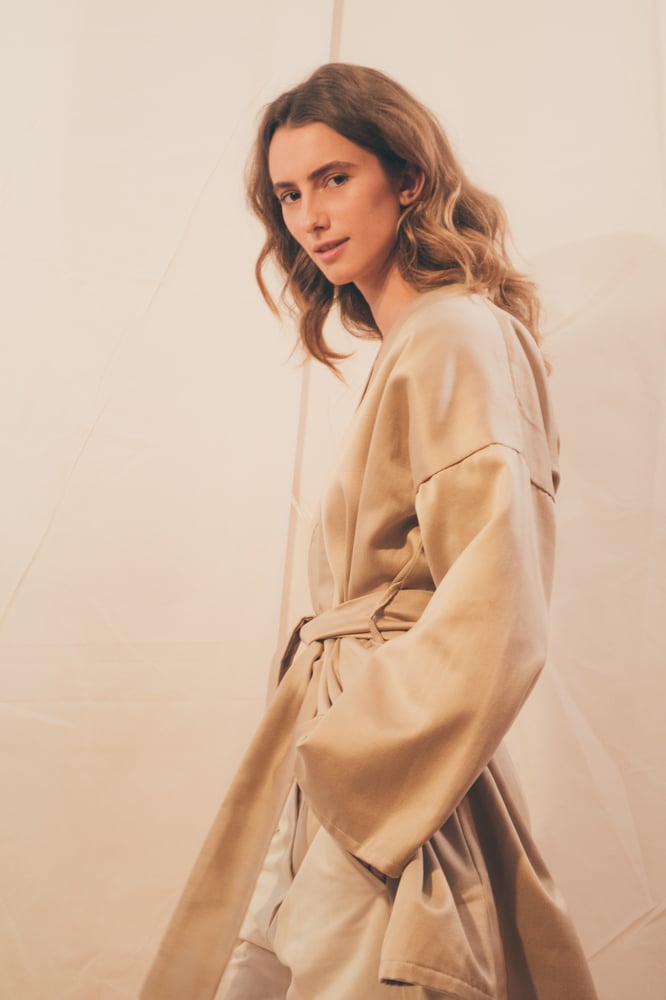 Image of ON SALE Beige Short Robe 145 Eur -50% NOW 72.50 Eur