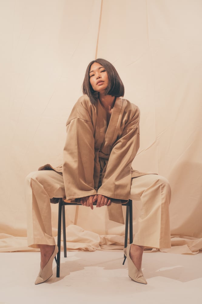 Image of ON SALE Beige Short Robe 145 Eur -50% NOW 72.50 Eur