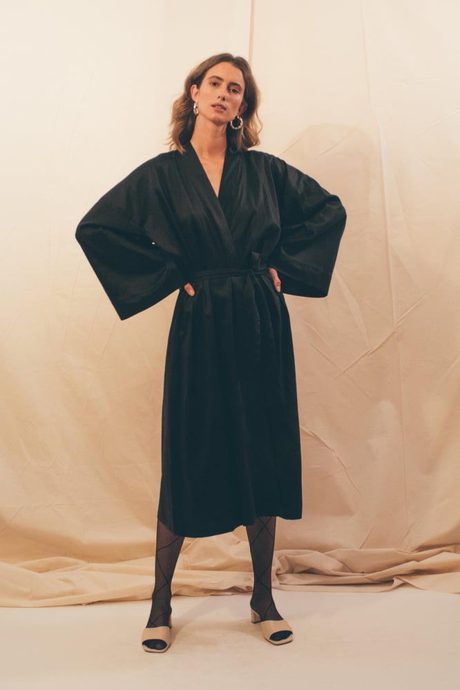 Image of ON SALE Dark Long Robe 125 Eur -50% NOW 62.50 Eur