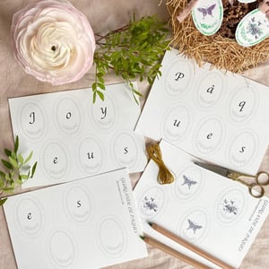 Image of Guirlande OEUFS DE PÂQUES à colorier