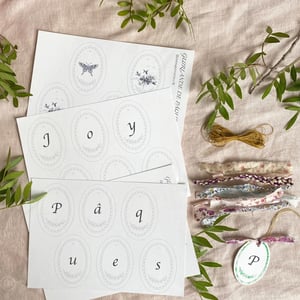 Image of Guirlande OEUFS DE PÂQUES à colorier