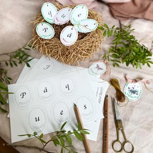 Image of Guirlande OEUFS DE PÂQUES à colorier