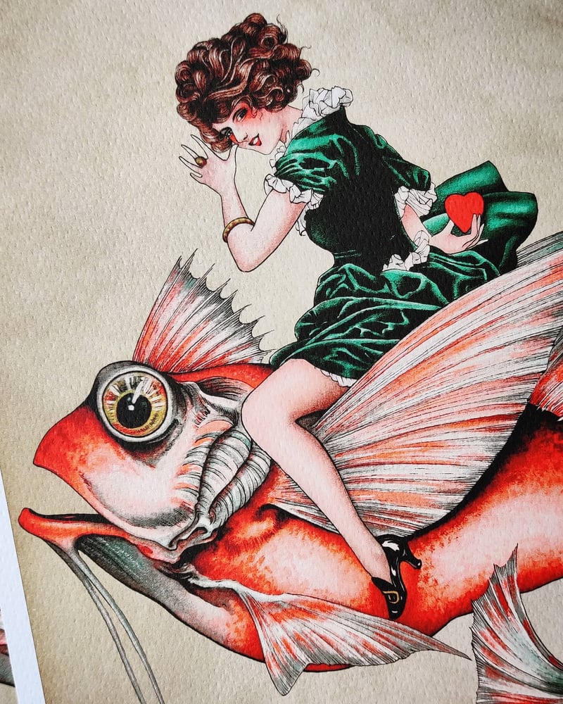 Image of Lady with Fish - 2nd edition prints