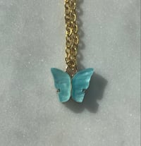 Fjärils halsband! Blå, vit, rosa, lila, svart, gul