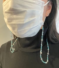 Image 2 of Blue and Clear Mask Chain 
