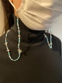 Image 3 of Blue and Clear Mask Chain 