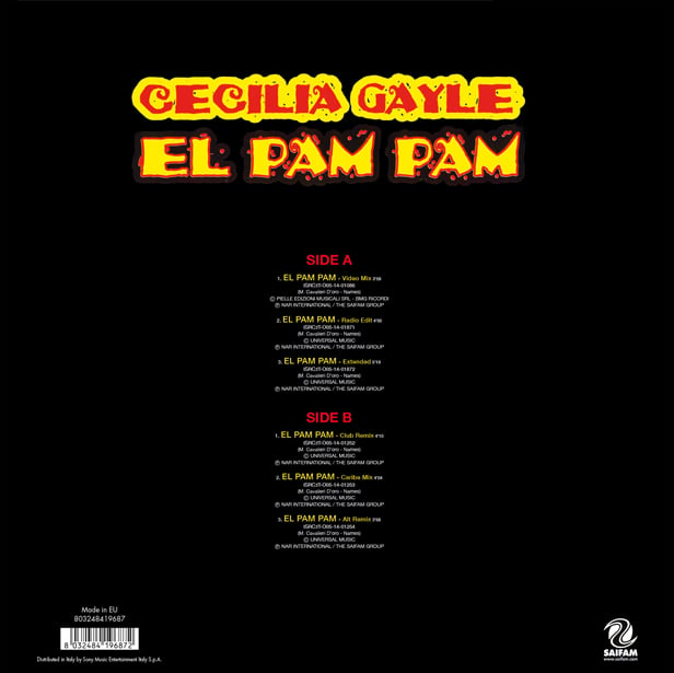 SAI10013 // CECILIA GAYLE - EL PAM PAM (VINILE COLORATO ROSSO TRASPARENTE45 GIRI)