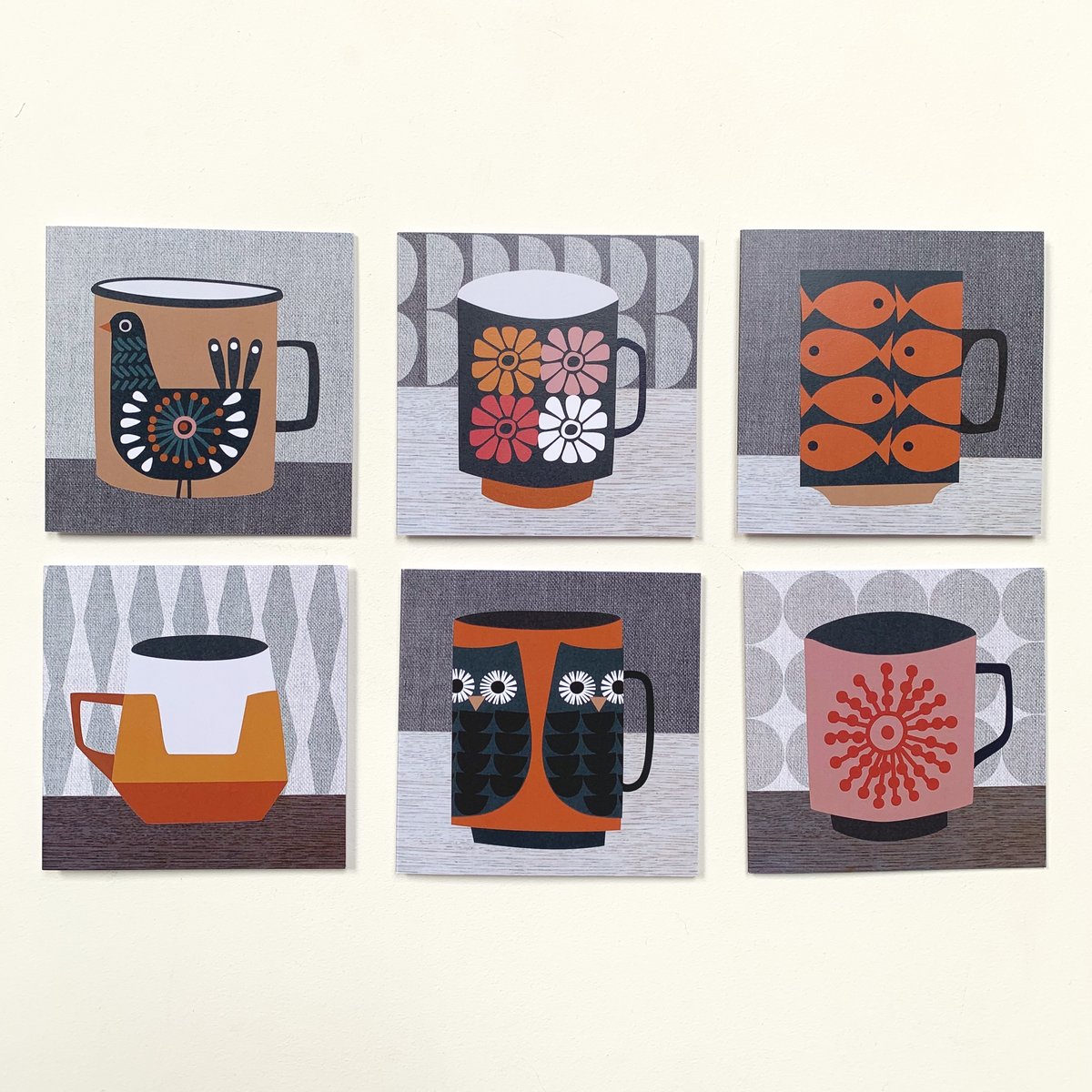 Retro Cups Notecards