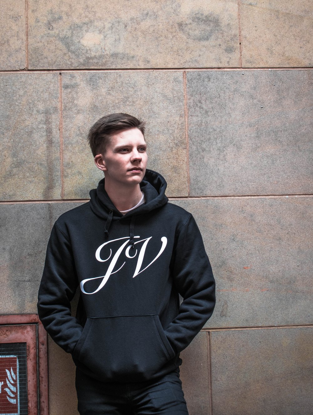 Image of JV Logo Original Hoodie Black/White