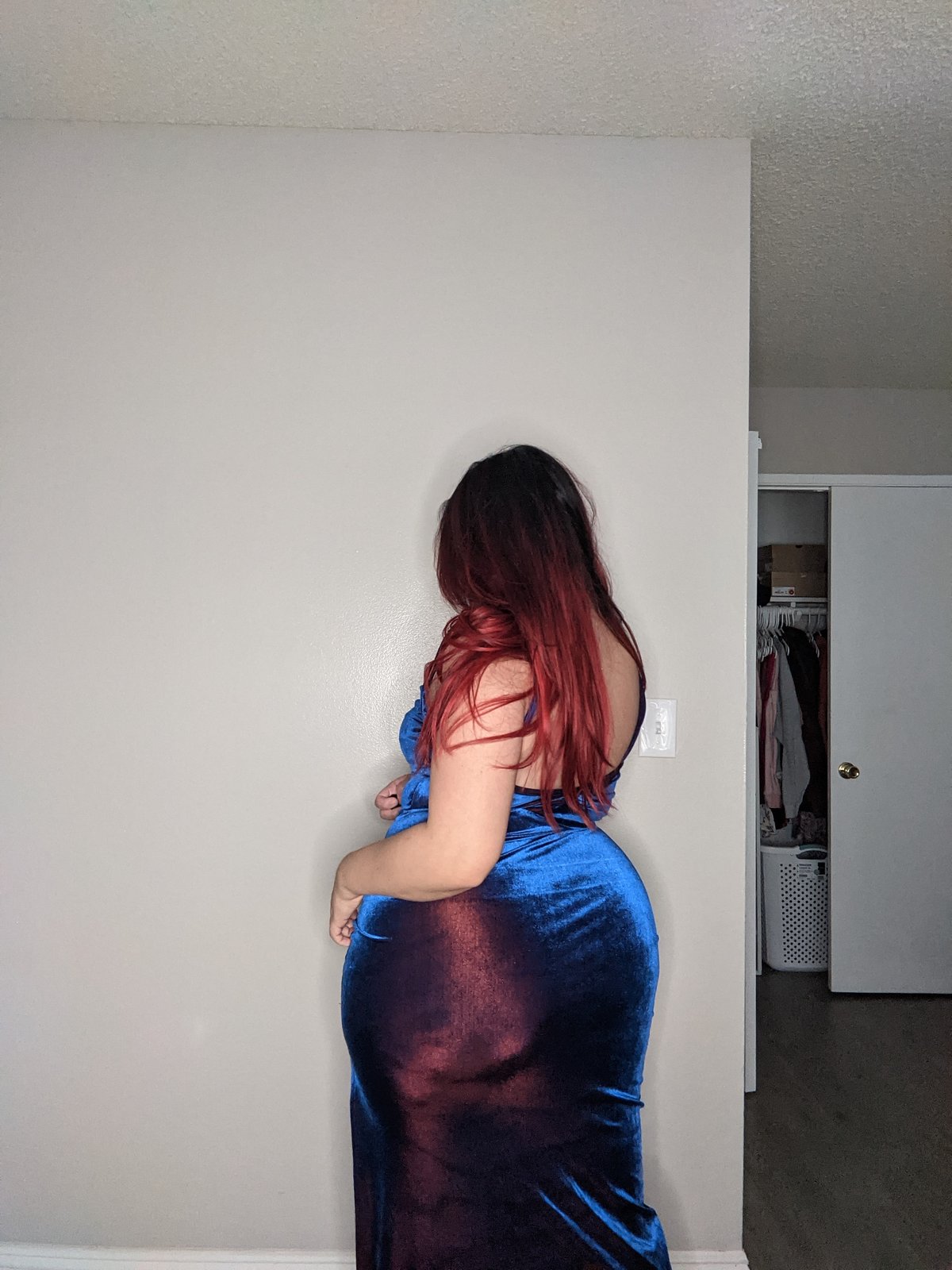 iridescent velvet dress