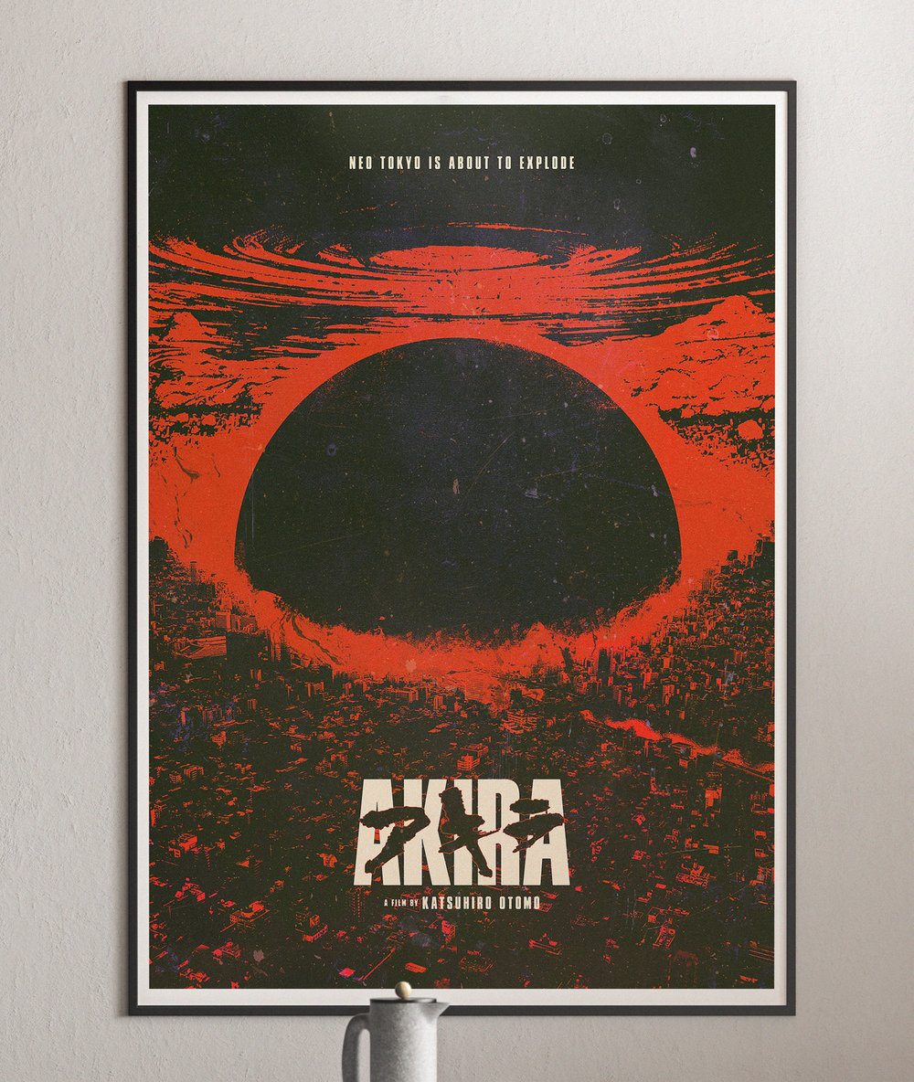 Akira - Anime Poster, Cyberpunk Movie Poster