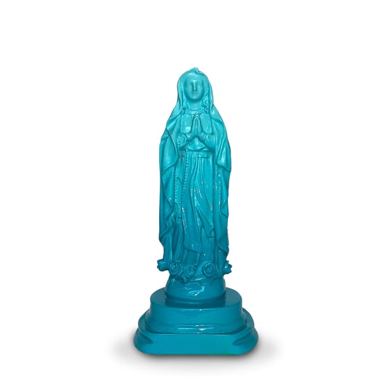 Image of Virgen de Lourdes azul y turquesa