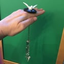 Vintage Bird, button and Crystal Chandelier Pendulum 