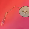 Vintage Mustard Seed and Crystal Chandelier Drop Pendulum