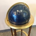 Vintage Custom Painted Globe on Gold Leafed Stand