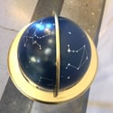 Vintage Custom Painted Globe on Gold Leafed Stand
