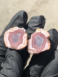 Image 3 of RED CARNELIAN NODULES CUT/POLISHED FACE - CHOOSE PAIR