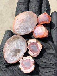 Image 1 of RED CARNELIAN NODULES CUT/POLISHED FACE - CHOOSE PAIR