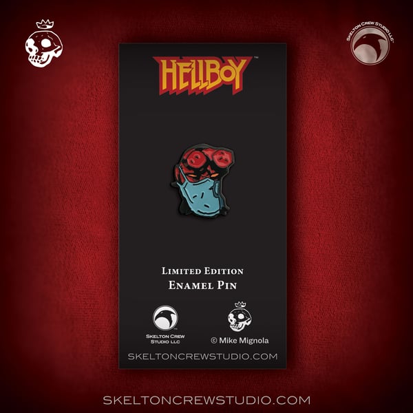 Image of Hellboy/B.P.R.D.: Limited Edition Masked Hellboy charity pin!