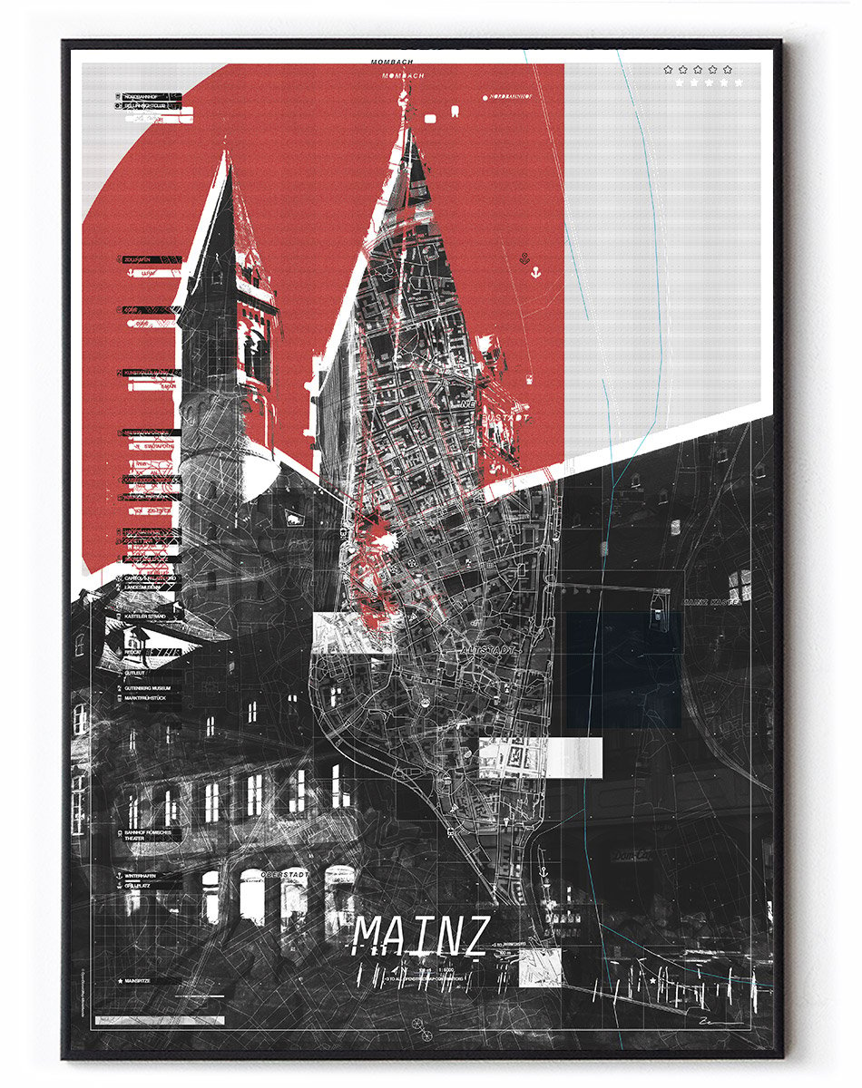 Image of Mainzmap Mainz Altstadt Plakat