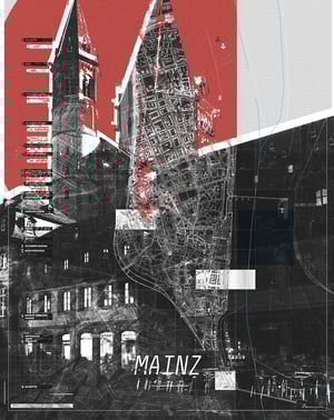 Image of Mainzmap Mainz Altstadt Plakat