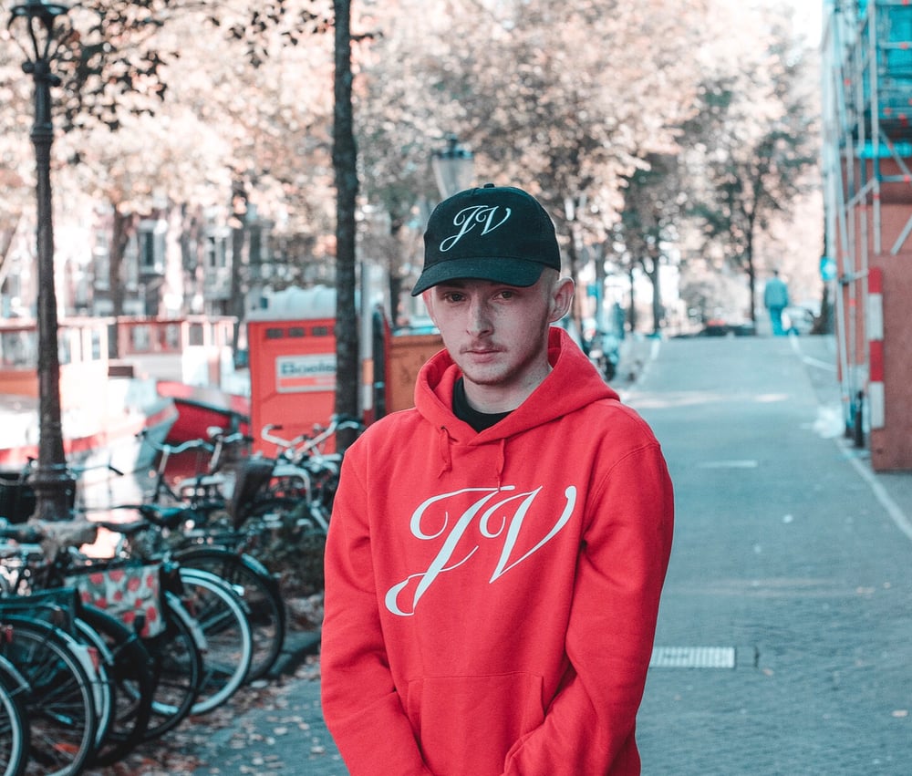 Image of JV Logo Original Hoodie Red/White