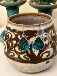 Image 1 of Chrysocolla Malachite Earrings
