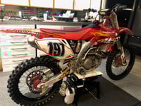 Image 1 of "FIREWOODY" MX Graphic Set • 1998 to 2023 Honda CR/CRF 125-250 -450