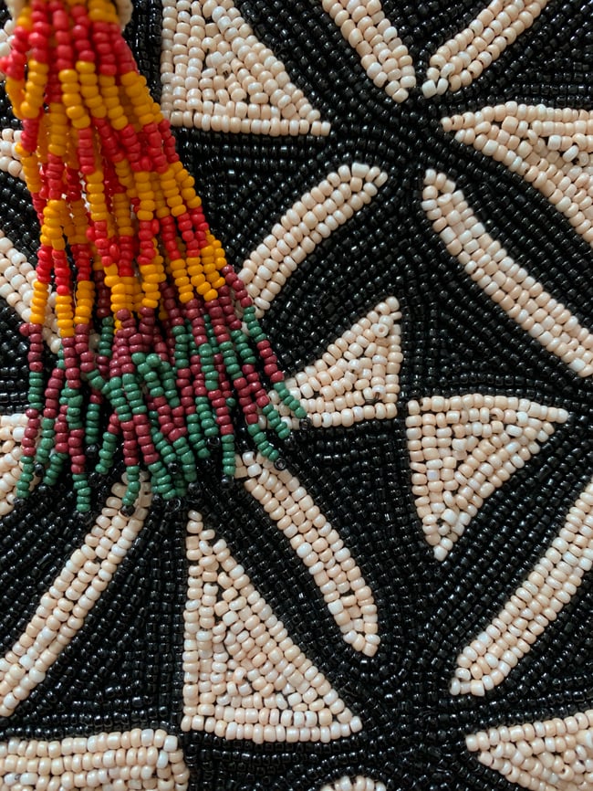 •Zina• beaded clutch