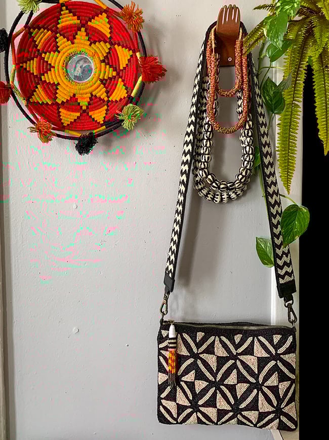 •Zina• beaded clutch