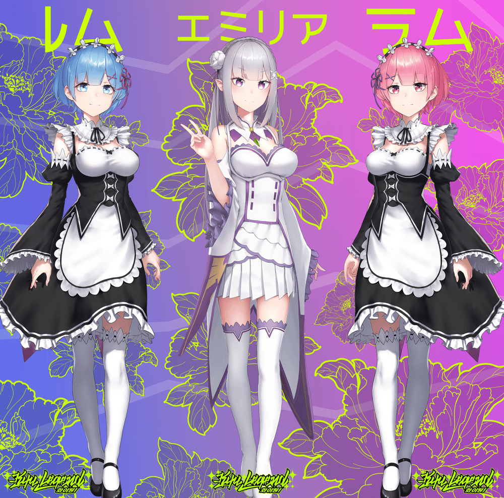 EMILIA - Re:Zero - Vertical Holo Slap Sticker [SAFE/SEXY/LEWD versions] |  KYU LEGEND