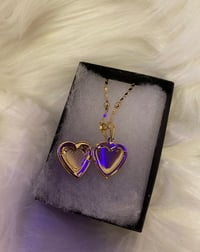 Image 1 of Mini Photo Heart Shaped Locket