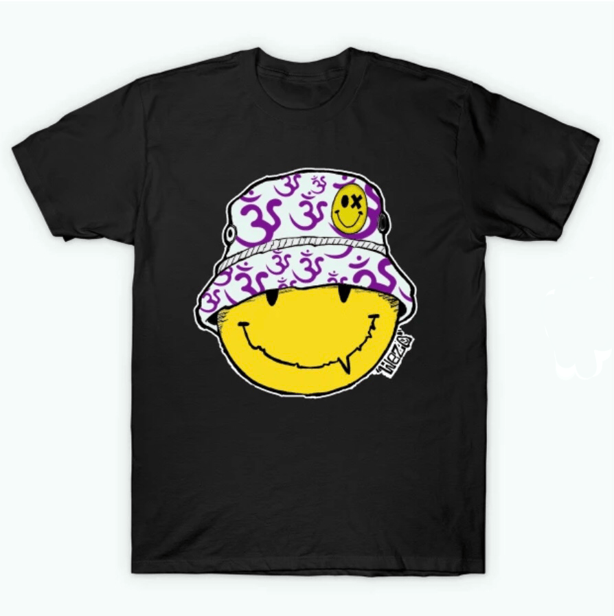 Acid Smiley Doodle Purple Ohm Edition T Shirt Keep It Old Skool