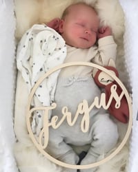 Image 1 of LARGE WOODEN NAME HOOP 