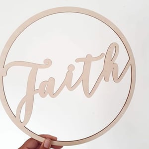 Image of LARGE WOODEN NAME HOOP 
