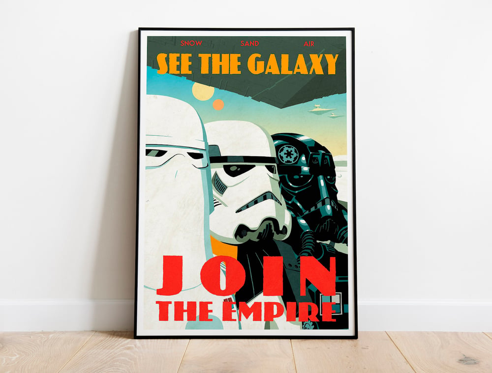 Join the Empire - Star Wars Poster, Propaganda posters, Star Wars Movies,  Stormtrooper