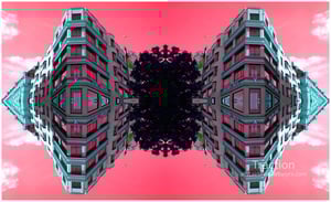 Traction Pink Blue - Mystery Building Series - Limited Edition Print 2/5
