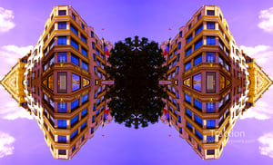 Traction Yellow Blue - Mystery Building Series - Limited Edition Prints 1/5