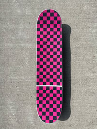 Image 2 of White Complete Skateboard w/ Pink Trucks