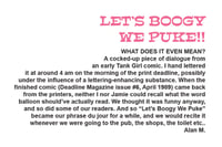 Image 4 of TANK GIRL "LET'S BOOGY WE PUKE" BADGE with exclusive backing card