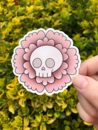 FLORAL SKULL STICKER