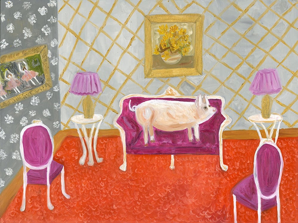 Image of The bourgeois pig. Limited edition print.