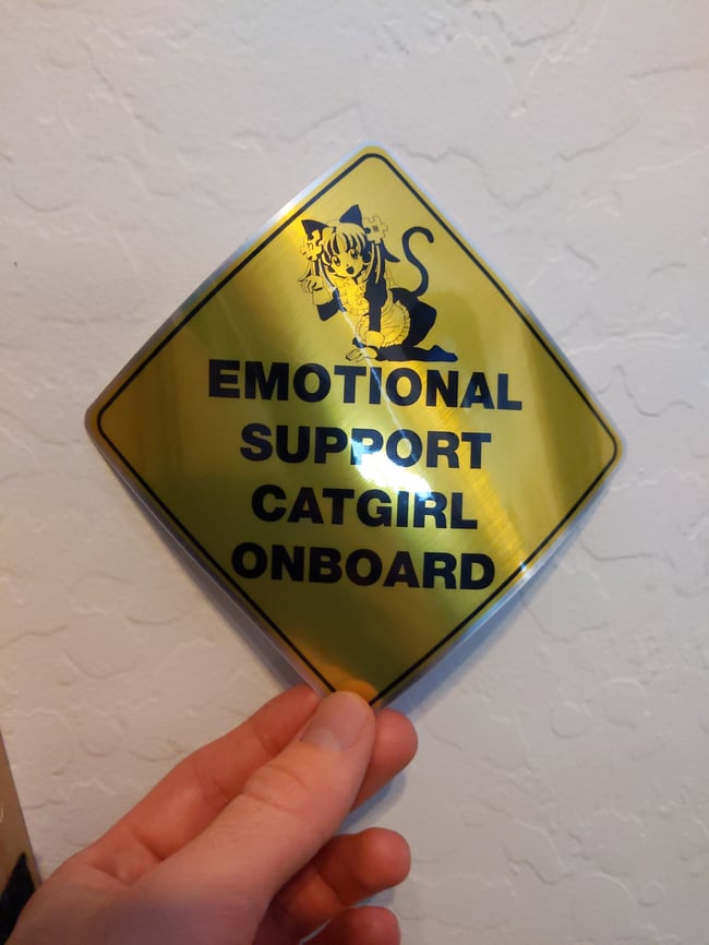 Catgirl on board sticker