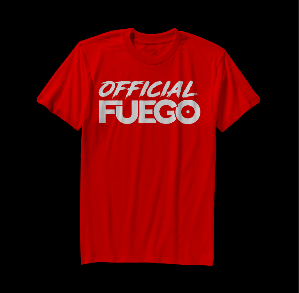 White Logo On Red Shirt 