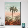 Phoenix Sylvestris | Retro Tropical Print | Palm tree Poster | Vintage Forest Landscape