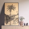 Acrocomia Sclerocarpa | Retro Tropical Print | Palm tree Poster | Vintage Forest Landscape