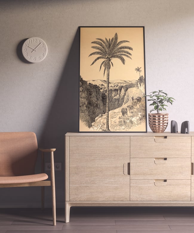 Acrocomia Sclerocarpa | Retro Tropical Print | Palm tree Poster | Vintage Forest Landscape